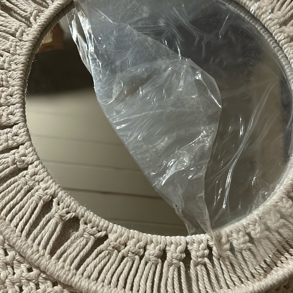 Macrame wall mirror